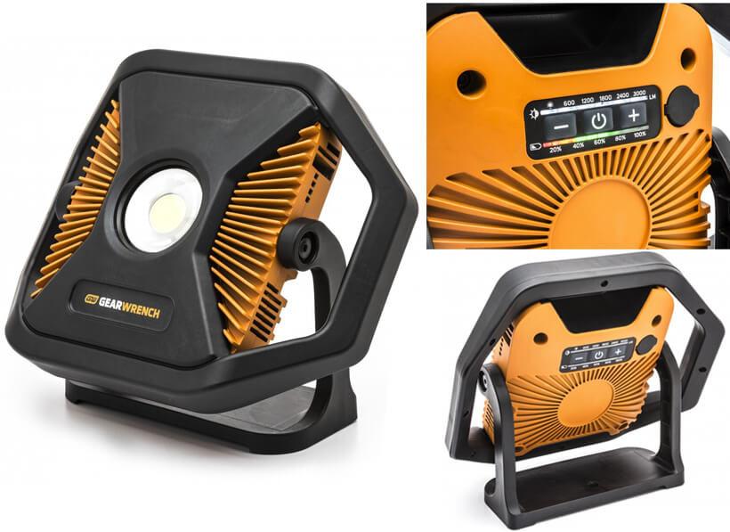 REFLECTOR RECARGABLE 3000 LUMEN CON ADPT. 83139